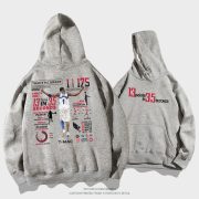 Mcgrady Honor Hooded Sweater Mens and Womens Spring and Autumn Wear Basketball Sports Loose Shoulder Hoodie Coat - Image 5