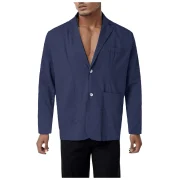 Leisure Thin Mens Fashion Suits Solid Color Lapels Buttons Suits Jackets And Tops British Style Linen Blended Coat Party Wear - Image 6